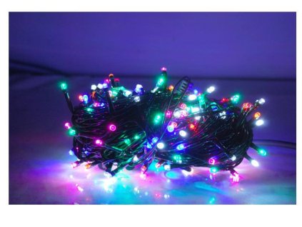 Vianočné osvetlenie-reťaz LTC LXLED02, 200LED/20m, multikolor so zábleskami bielej IP44