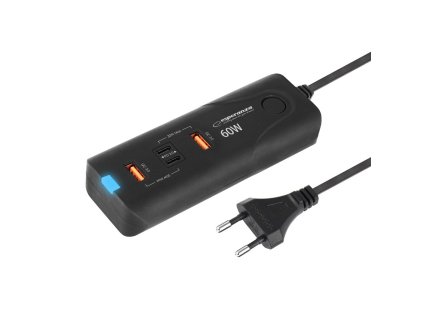 Napájací zdroj Esperanza EZC109 60W 2xUSB-C PD 30W/2xUSB-A QC 3.0 18W