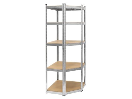 Skladový regál rohový REBEL RB-1254 180x40x70, kovový zinkovaný