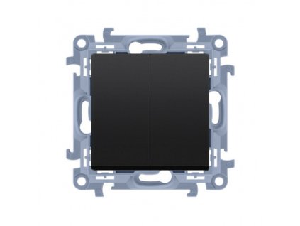 Vypínač Simon 10 č.6+6 (5B) bez piktogramu modul čierna matná