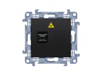 Optická zásuvka SC/APC Simon 10 modul čierna matná