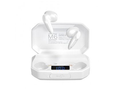 Slúchadlá do uší bezdrôtové Kruger&Matz M6 biele