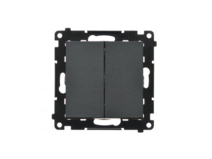 Vypínač Simon 55 č.7+7 bez piktogramu modul čierna matná