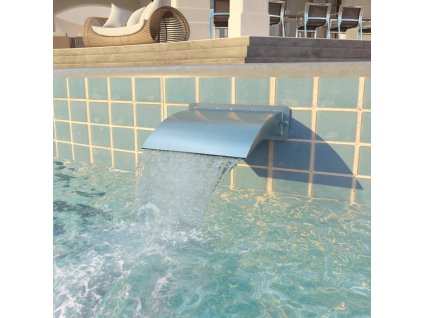 Multidom Bazénová fontána, nehrdzavejúca oceľ 30x9x26 cm, strieborná