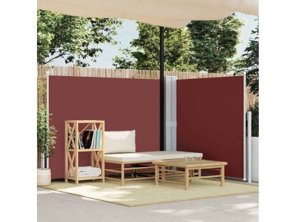 Multidom Zaťahovacia bočná markíza, hnedá 140x600 cm