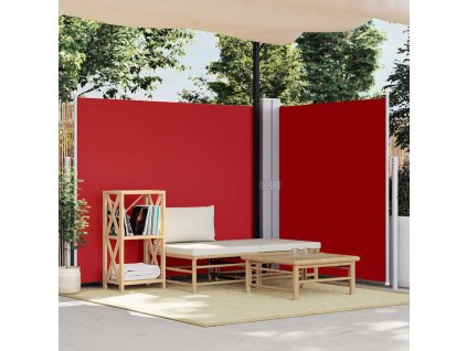 Multidom Zaťahovacia bočná markíza, červená 160x600 cm