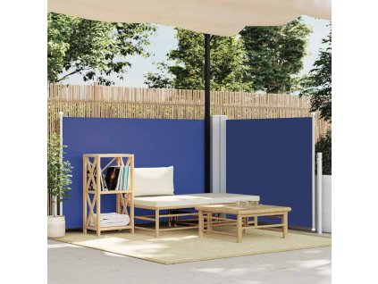 Multidom Zaťahovacia bočná markíza, modrá 120x1000 cm