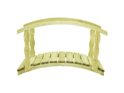 Multidom Záhradný most so zábradlím 170x74x105 cm impregnované borovicové drevo