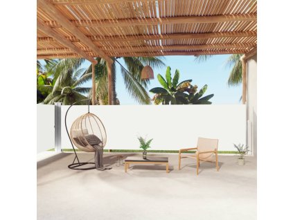 Multidom Zaťahovacia bočná markíza krémová 160x1000 cm