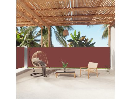 Multidom Zaťahovacia bočná markíza hnedá 160x1000 cm