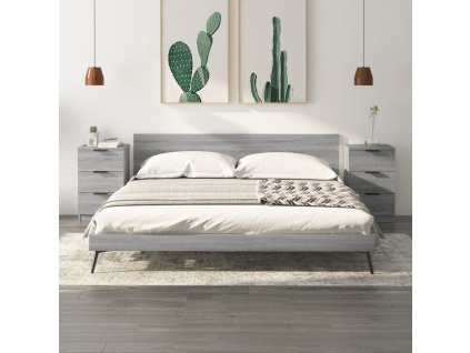 Multidom Nočné stolíky 2 ks sivý dub sonoma 40x36x65 cm