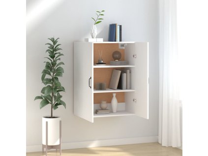 Multidom Závesná skrinka biela 69,5x34x90 cm spracované drevo