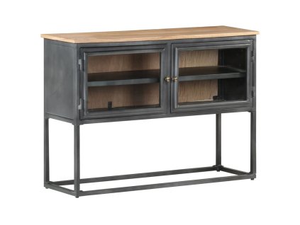 Multidom Komoda sivá 100x30x70 cm masívne akáciové drevo