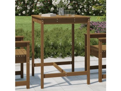 Multidom Záhradný stolík medovohnedý 82,5x82,5x110 cm borovicový masív