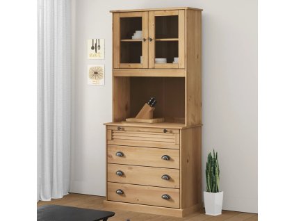 Multidom Vysoká skrinka VIGO 80x40x176 cm borovicový masív
