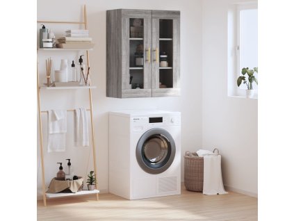 Multidom Nástenná skrinka sivý dub sonoma 69,5x34x90 cm