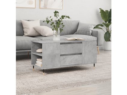 Multidom Konferenčný stolík betónovosivý 102x44,5x50 cm kompozitné drevo