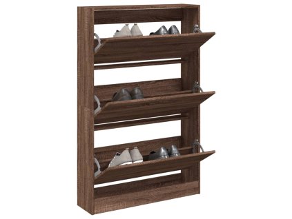 Multidom Botník hnedý dub 80x21x125,5 cm spracované drevo