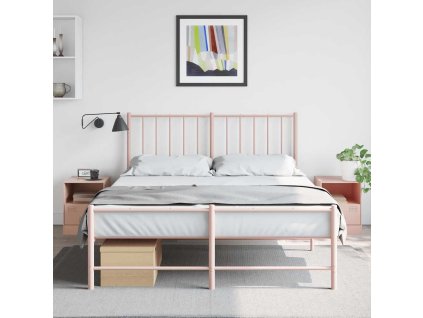 Multidom Nočné stolíky 2 ks ružové 34,5x39x44 cm oceľ