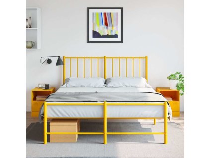 Multidom Nočné stolíky 2 ks horčicovo-žlté 34,5x39x44 cm oceľ