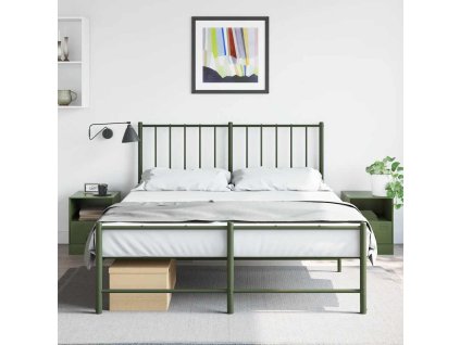 Multidom Nočné stolíky 2 ks olivovozelené 34,5x39x44 cm oceľ