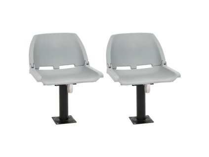 Multidom 4-dielne skladacie sedadlo do člna bez vankúša, sivé 48x51x41cm