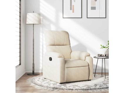 Multidom Polohovacie kreslo béžové mikrovláknová látka