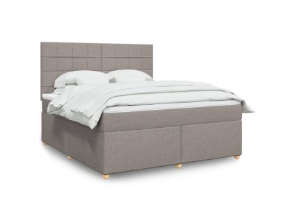 Multidom Posteľný rám boxspring s matracom sivohned 180x200 cm látka