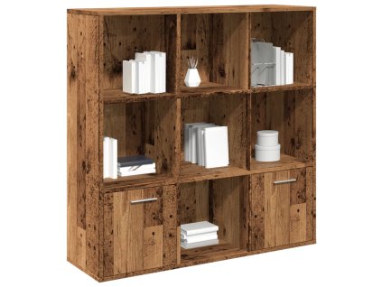 Multidom Knižnica staré drevo 98x29x97,5 cm kompozitné drevo