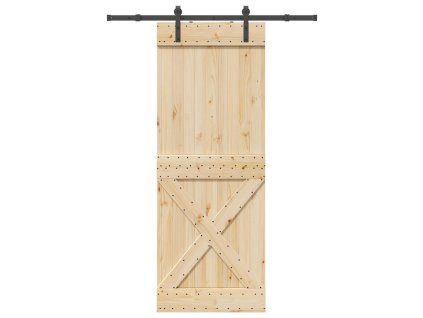 Multidom Posuvné dvere so sadou kovania 85x210 cm borovicový masív
