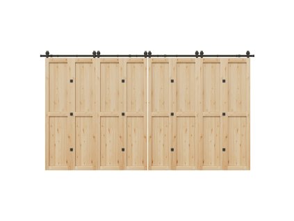 Multidom Kovanie na posuvné dvere čierne 400 cm oceľové