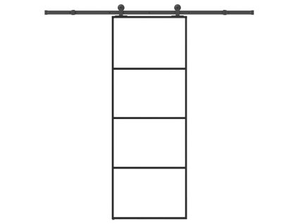 Multidom Posuvné dvere s kovaním 76x205 cm ESG sklo a hliník