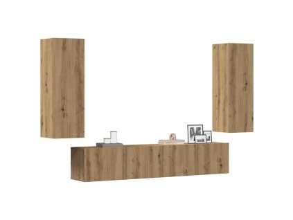 Multidom 4-dielna súprava nástennej TV skrinky Artisan Dub Artisan