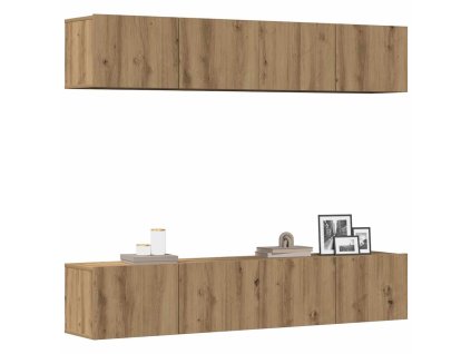 Multidom 4-dielna súprava nástennej TV skrinky Artisan Dub Artisan