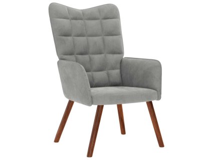 Multidom Relaxačné kreslo bledosivé zamat