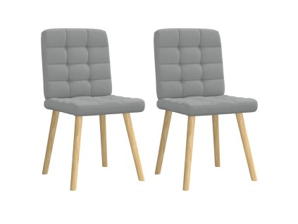 Multidom Jedálenské stoličky 2 ks bledosivé látkové