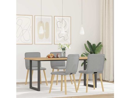 Multidom Jedálenské stoličky 4 ks oblakšedá látka