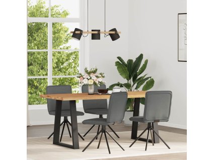 Multidom Jedálenské stoličky 4 ks tmavosivé látkové