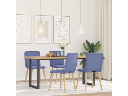 Multidom Jedálenské stoličky 4 ks džínsová modrá látkové