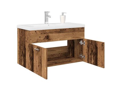 Multidom drezová skrinka so vstavaným umývadlom a batériou Old Wood