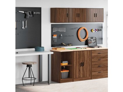 Multidom Garážové skrine 2 ks hnedý dub kompozitné drevo