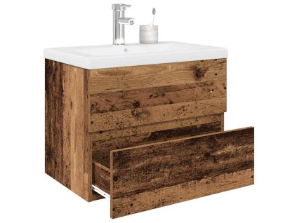 Multidom drezová skrinka so vstavaným umývadlom a batériou Old Wood