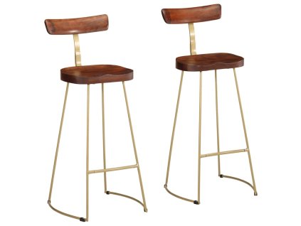Multidom Barové stoličky 2 ks 49x43x103 cm mangový masív