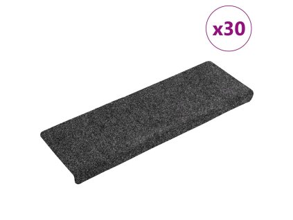 Multidom Schodové rohože, samolepiace, 30 ks, 65x21x4 cm, sivé, s obdĺžnikovým okrajom
