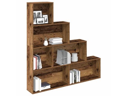 Multidom knižnica Old Wood 157x24x160 cm Engineered Wood
