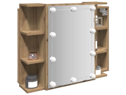 Multidom zrkadlová skrinka s LED Artisan Dub 70x16,5x60 cm