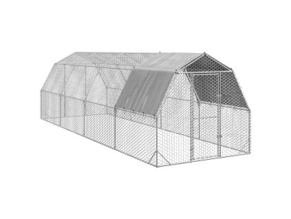 Multidom Kurací výbeh so strechou 2,5x8x2,25 m Pozinkovaná oceľ