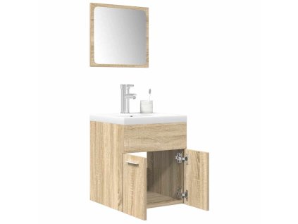 Multidom 3-dielna súprava kúpeľňových skriniek sonoma kompozitné drevo