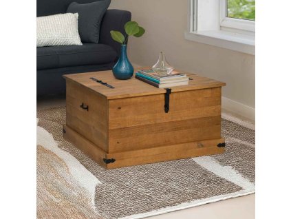 Multidom Úložná truhlica HALDEN 91x91x47 cm masívna borovica