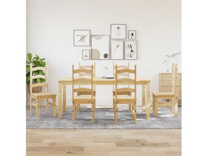Multidom 7-dielna jedálenská súprava Panama, borovicový masív